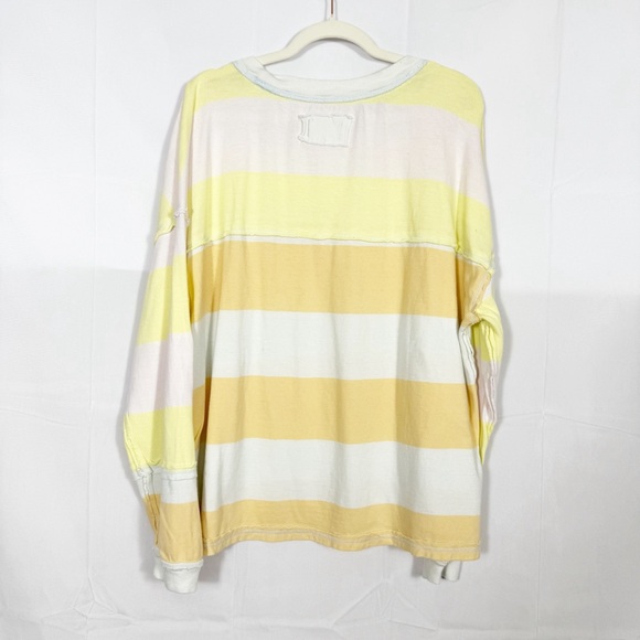 Free People X We The Free Sundae Funday Long Sleeve Tee Pullover Pastel Combo - Picture 4 of 12